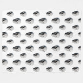 Skull Pattern Halloween Fleecedecke (Vorderseite (Horizontal))
