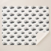Skull Pattern Halloween Sherpadecke (Vorderseite (Horizontal))