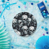 Skull Pattern Halloween Thema Pappteller (Party)