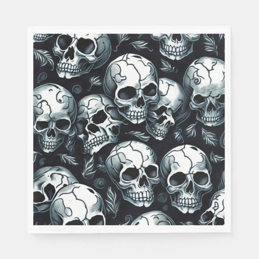 Skull Pattern Halloween Thema Serviette (Vorderseite)