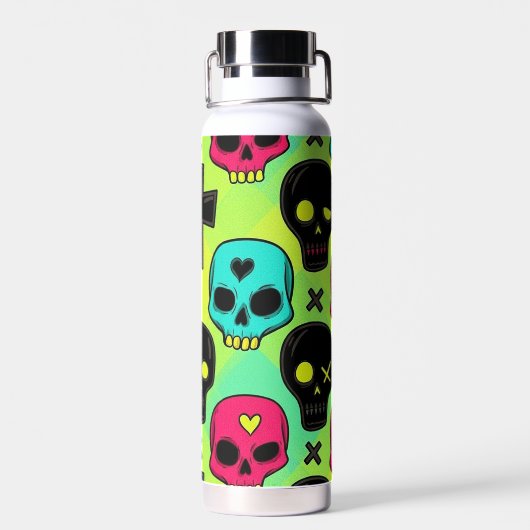 Skull Pattern Insulated Bottle Trinkflasche (Rückseite)