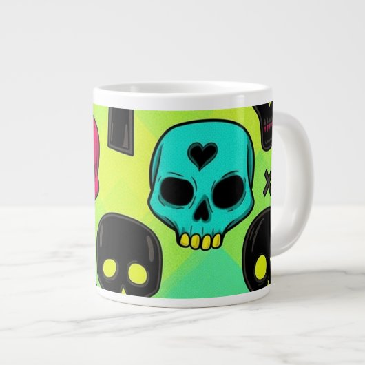 Skull Pattern Jumbo Specialty Mug Jumbo-Tasse (Vorderseite Rechts)
