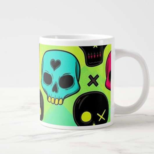 Skull Pattern Jumbo Specialty Mug Jumbo-Tasse (Rechts)