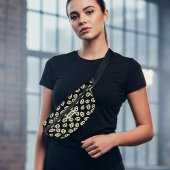 Skull Pattern Monogram Black Halloween Fanny Pack Bauchtasche