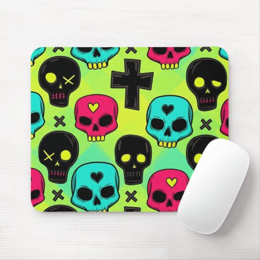 Skull Pattern Mousepad (Mit Mouse)
