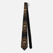 Skull Pattern | Neck Tie | Schwarz Krawatte (Vorderseite)