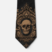 Skull Pattern | Neck Tie | Schwarz Krawatte