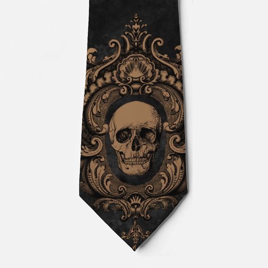 Skull Pattern | Neck Tie | Schwarz Krawatte