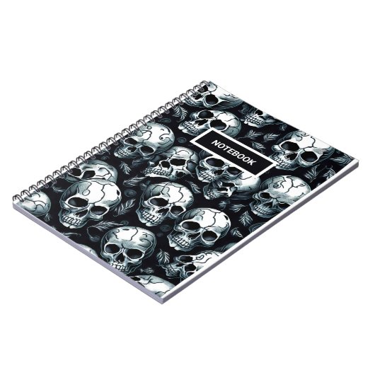 Skull Pattern Notizblock (Linke Seite)