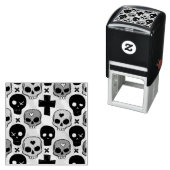 Skull Pattern Self Inking Rubber Stamp Permastempel (Beispiel)