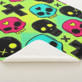 Skull Pattern Sherpa Blanket Sherpadecke (3/4)