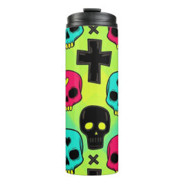 Skull Pattern Thermal Tumbler Thermosbecher