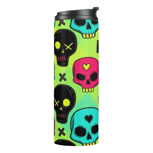 Skull Pattern Thermal Tumbler Thermosbecher (Nach links gedreht)