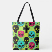 Skull Pattern Tote Bag Tasche (Vorderseite)