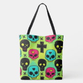 Skull Pattern Tote Bag Tasche (Rückseite)