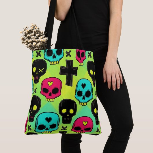 Skull Pattern Tote Bag Tasche (Von Nahem)