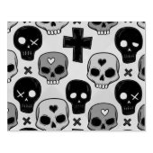 Skull Pattern Wood Art Stamp Gummistempel (Prägung)