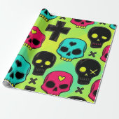 Skull Pattern Wrapping Paper Geschenkpapier (Ungerollt)