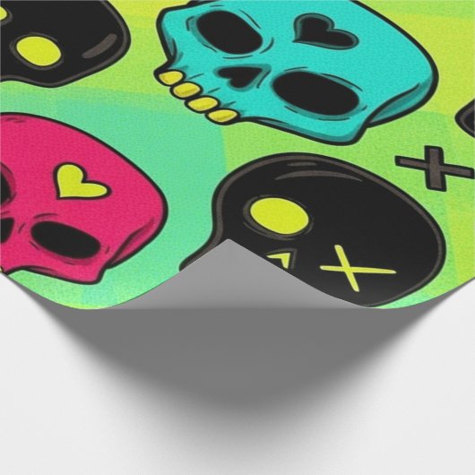 Skull Pattern Wrapping Paper Geschenkpapier (Ecke)
