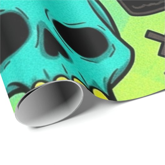 Skull Pattern Wrapping Paper Geschenkpapier (Rolleneckpunkt)