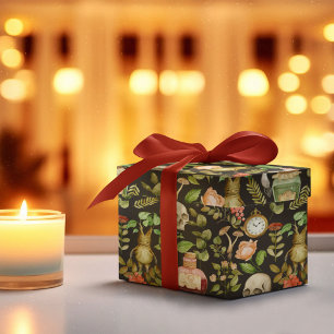 Skull Pflanze Mushroom Blume Abstrakt Halloween Geschenkpapier