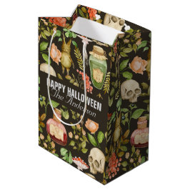 Skull Pflanze Mushroom Blume Abstrakt Halloween Mittlere Geschenktüte