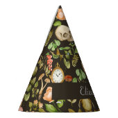 Skull Pflanze Mushroom Blume Abstrakt Halloween Partyhütchen (Links)