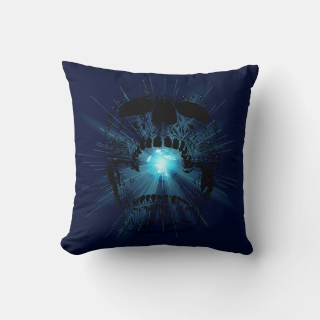 Skull Pillows Earth Galaxy Skull Kissen (Vorderseite)