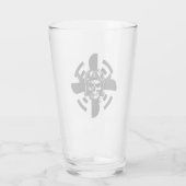 Skull Pilot & Propeller, Coole Luftfahrt Glas (Rückseite)