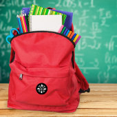 Skull Pilot und Flugzeugpropeller, Minimalistisch, Button