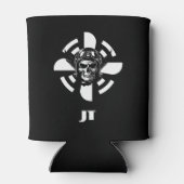 Skull Pilot und Flugzeugpropeller, Minimalistisch, Dosenkühler (Rückseite)