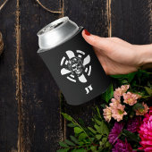 Skull Pilot und Flugzeugpropeller, Minimalistisch, Dosenkühler