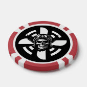 Skull Pilot und Flugzeugpropeller, Minimalistisch, Pokerchips (Einzeln)