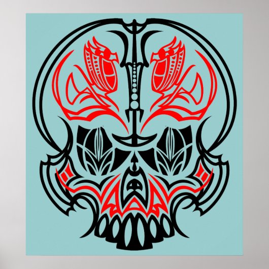 Skull Pinstriping Poster (Vorne)
