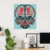 Skull Pinstriping Poster (Heimbüro)
