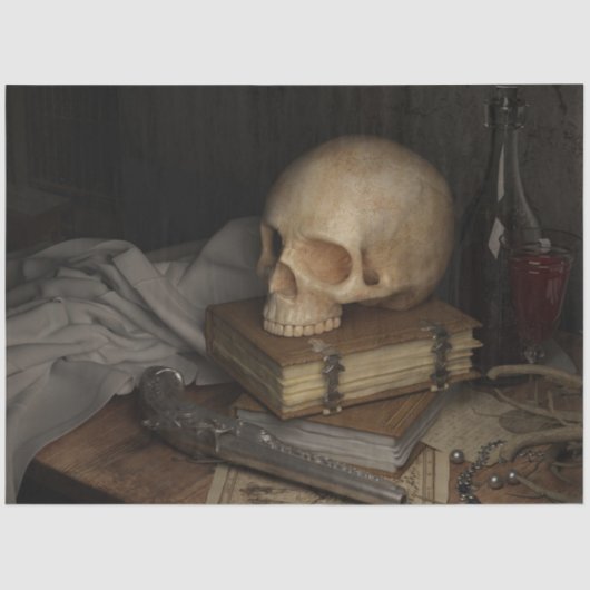 Skull Pirate Book 14 Decoupage Tissue Paper Seidenpapier (Vorderseite)