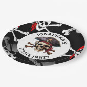 SKULL PIRATE-Papierplatte Pappteller (Schrägansicht)