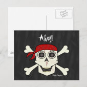 Skull Pirate Postcard Postkarte (Vorne/Hinten)