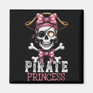 Skull Pirate Princess Crossbones Halloween für Kin Magnet
