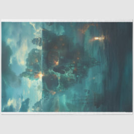 Skull Pirate Ship Decoupage Seidenpapier