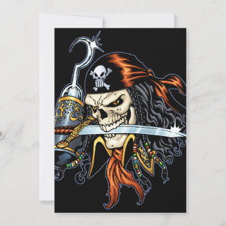 Skull Pirate with Sword and Hook by Al Rio