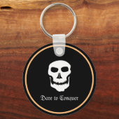 Skull, Piraten, Schwarz, Ghotic / Equer Schlüsselanhänger (Vorderseite)