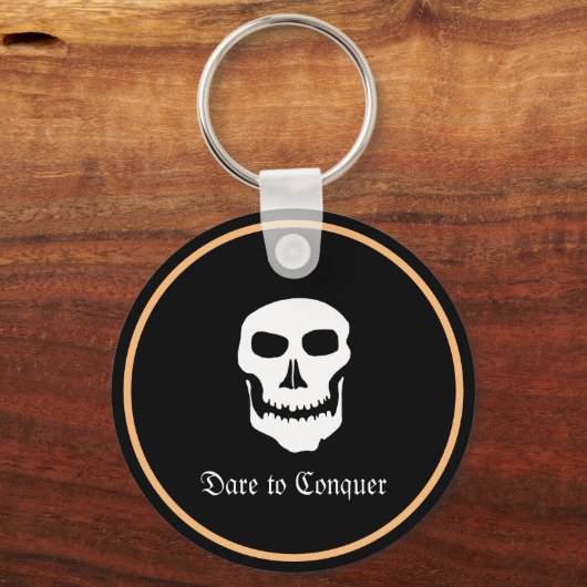 Skull, Piraten, Schwarz, Ghotic / Equer Schlüsselanhänger (Vorderseite)