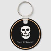 Skull, Piraten, Schwarz, Ghotic / Equer Schlüsselanhänger (Rückseite)