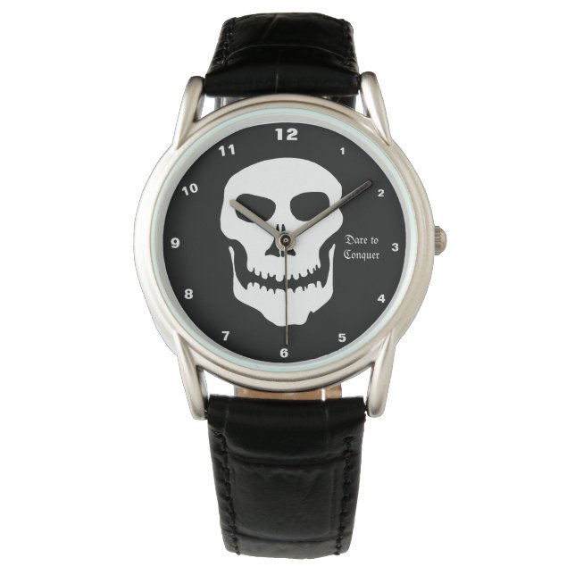 Skull & Pirates Flag Fashion Watch /Dare 2 conquer Armbanduhr (Vorderseite)