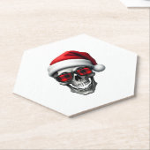 Skull Plaid Santa Hat Christmas Pajama Cool Skelet Untersetzer (angewinkelt)