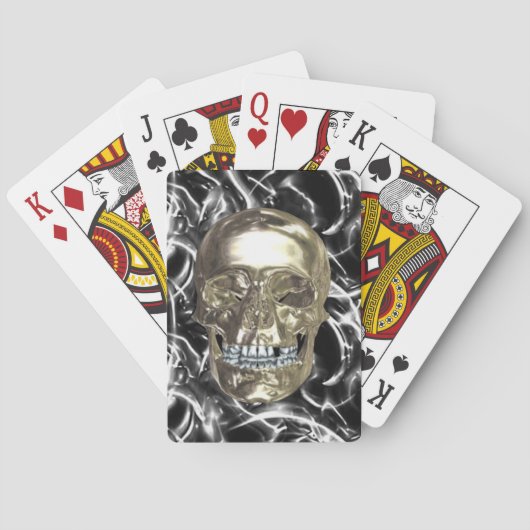 Skull-Playing Cards mit elektrischer Chrome Spielkarten (Rückseite)