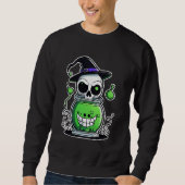 Skull & Poison Jar Halloween Sweatshirt (Vorderseite)