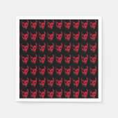 Skull Pop Art Black & Red Serviette (Vorderseite)