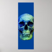 Skull Pop Art Blue Poster (Vorne)